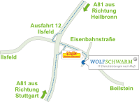 Anfahrt zur Wolf Schwarm IT